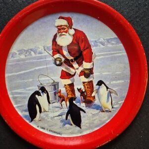 Santa Claus and Penguins Coaster Set